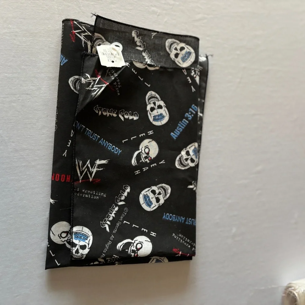 WWF Stone Cold Steve Austin 3:16 Black Skull Print Bandana